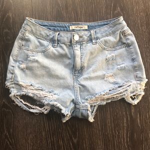 Distressed Jean Shorts